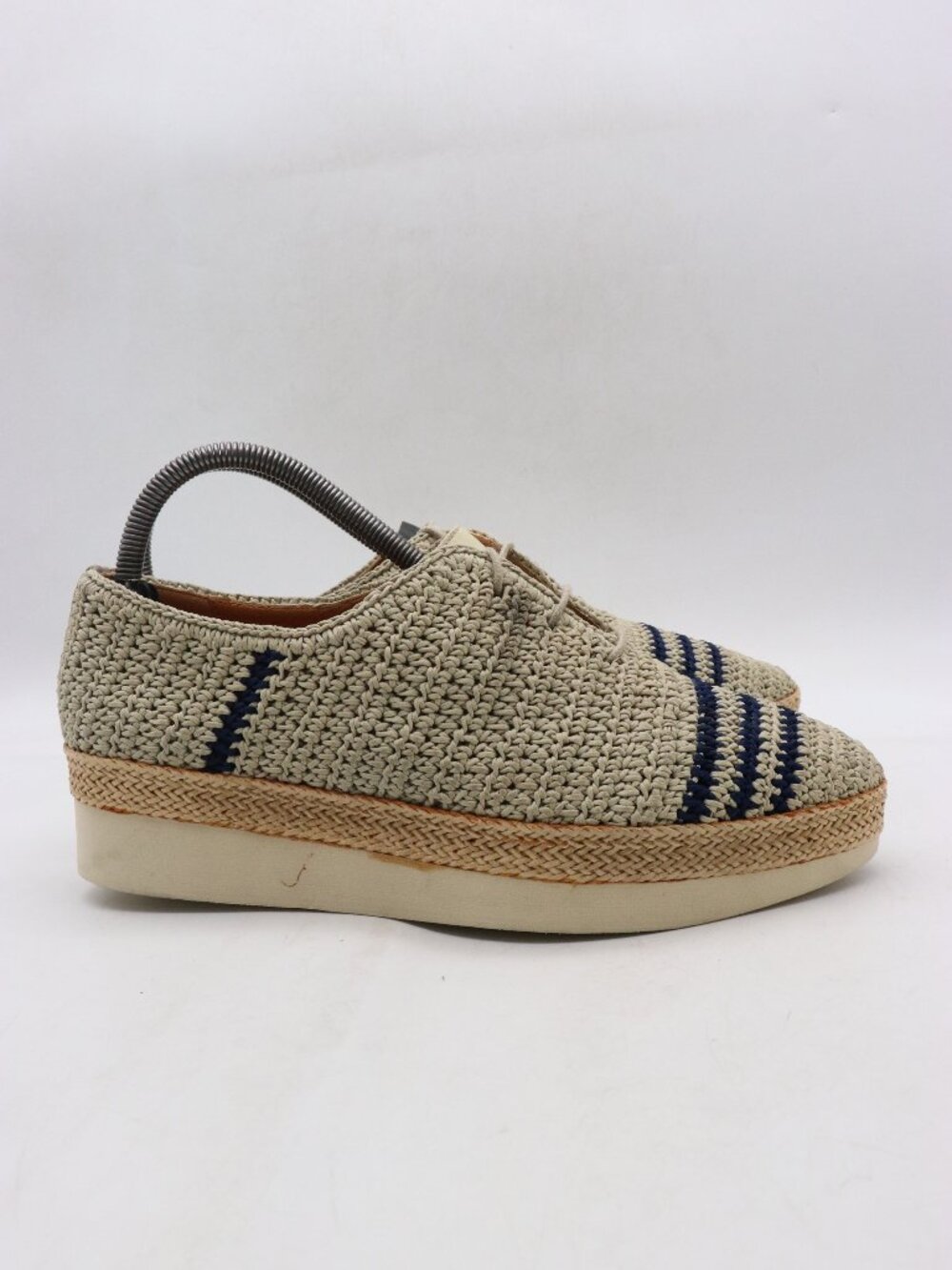 Coclico Raffia Women's EU 40 Oxford Platform Wedge Casual Shoes